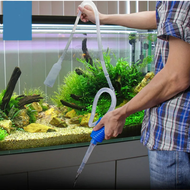 Marine Aquarium Vacuum - 水槽サイフォン掃除機、手動砂利クリーナー水交換器、水槽サイフォンポンプ安全清掃用品