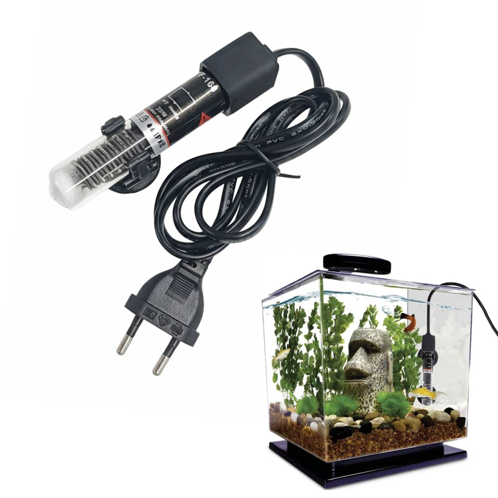 Marine Aquarium Mini - ミニ水族館ヒーター水中水槽水自動温度 26 度サーモスタットヒーターロッド吸盤付き