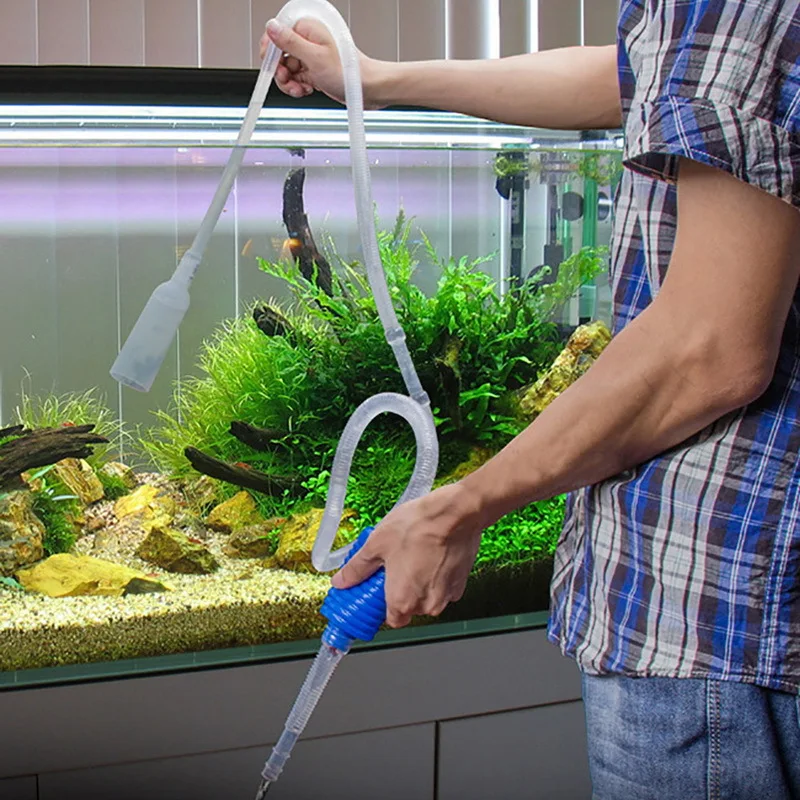 Marine Aquarium Vacuum - 水族館サイフォン水槽サイフォン掃除機ポンプ半自動水交換チェンジャー砂利水フィルター水族館ツール 1.4 メートル