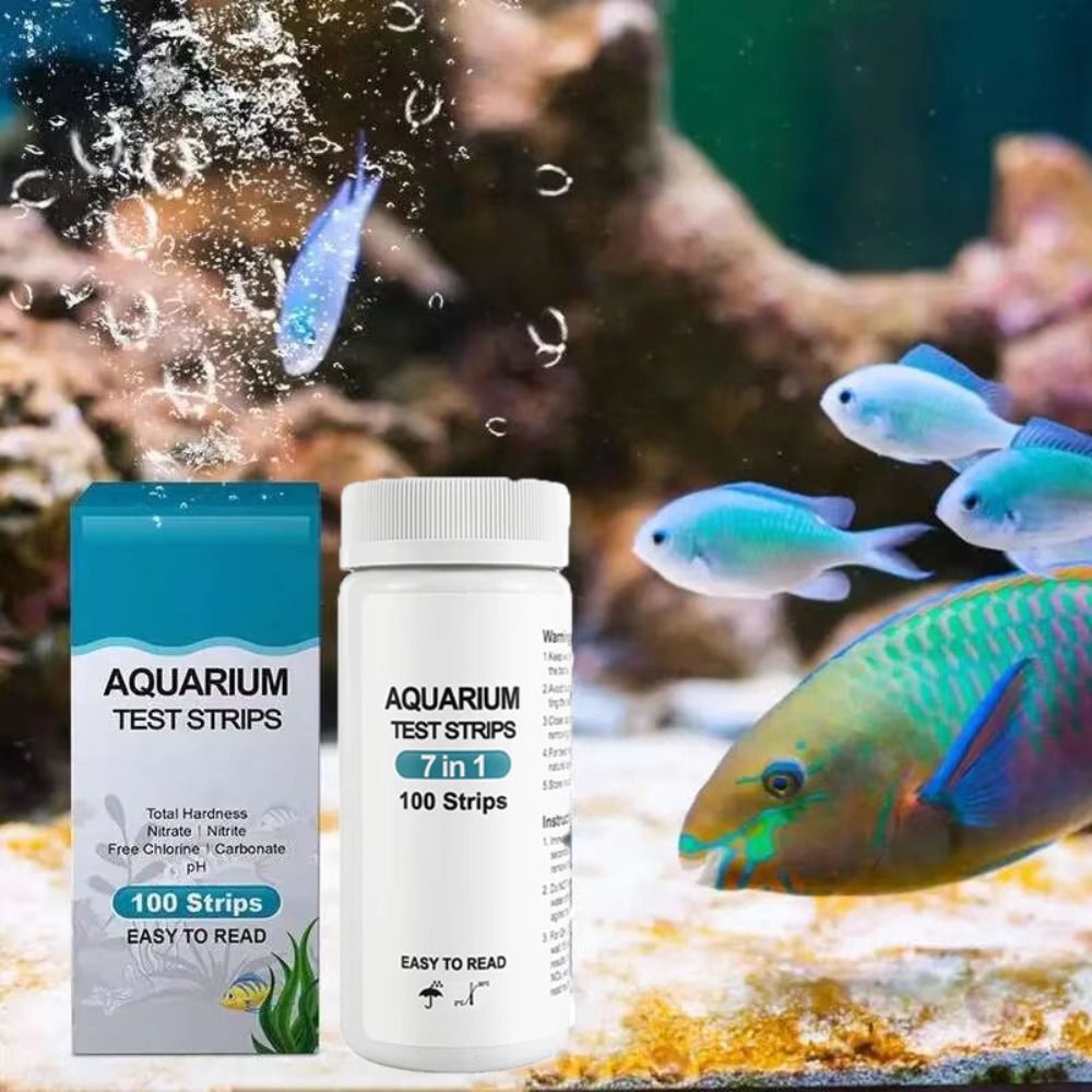 Marine Aquarium Water Testing - 7 in 1 100個入り 水槽用試験紙 PH検出
