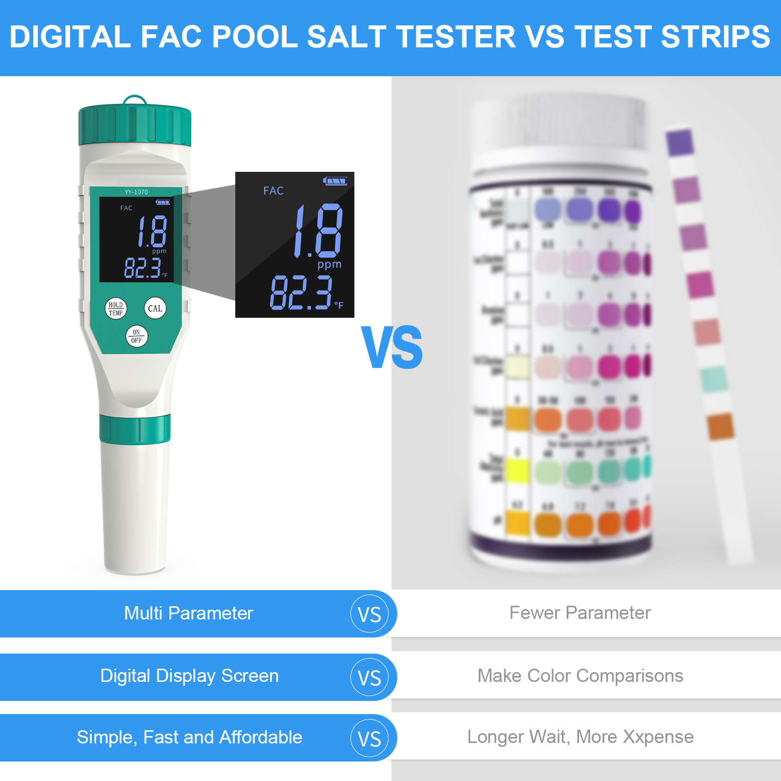 デジタル塩素PHおよび塩素テスター,水質モニター,スイミング - Marine Aquarium Water Testing のレビューと価格