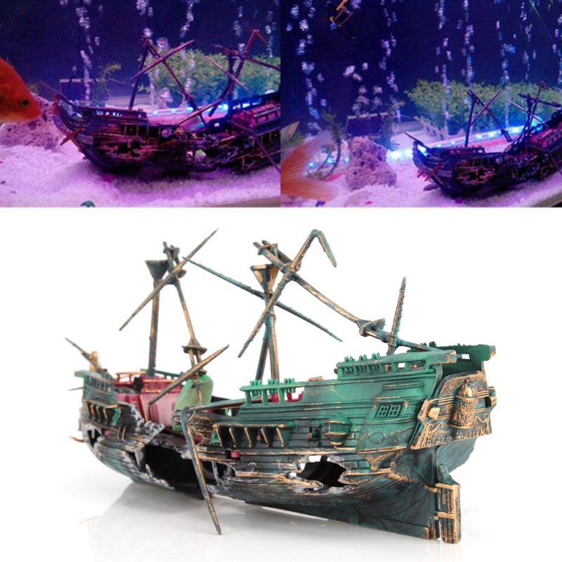 泡立ちの水族館の装飾沈没船の装飾水槽用 - Aquarium Marina のレビューと価格