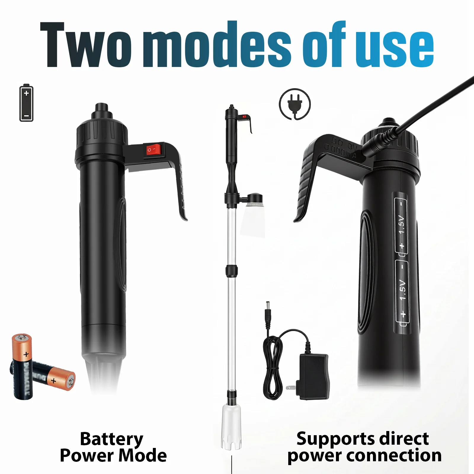 水槽掃除機 3in1 電動式砂吸い上げ機 水換え機能付き 魚 - Marine Aquarium Vacuum のレビューと価格