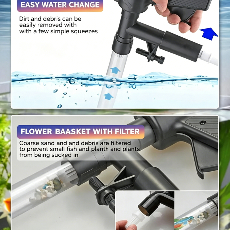 水槽魚タンク水交換ポンプ水槽清掃ツール真空式水交換器砂利クリ - Marine Aquarium Vacuum のレビューと価格