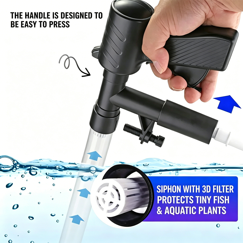 水槽魚タンク水交換ポンプ水槽清掃ツール真空式水交換器砂利クリ - Marine Aquarium Vacuum のレビューと価格