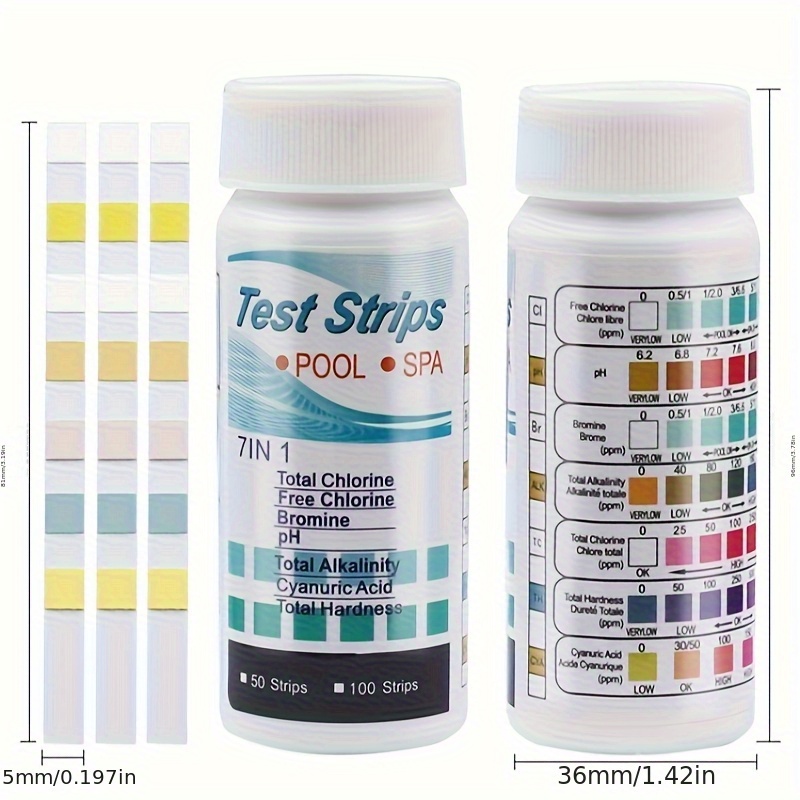 7-in-1 50/100 個スイミングプール PH テスト - Marine Aquarium Water Testing のレビューと価格
