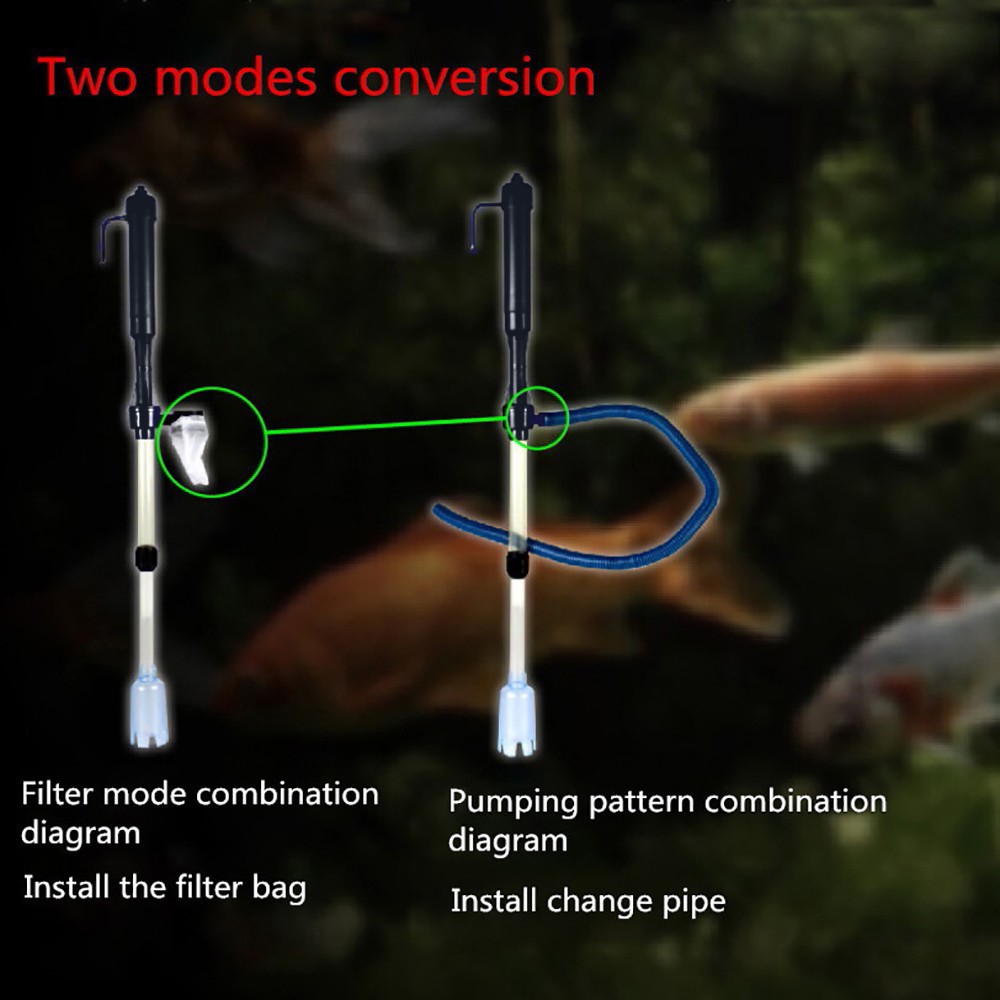 水槽用バッテリー式サイフォン式魚タンク掃除機砂利水フィルター - Marine Aquarium Vacuum のレビューと価格