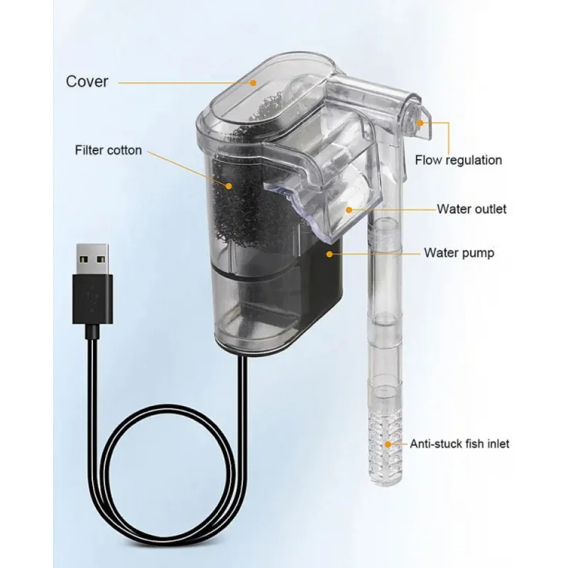 新しい水槽用吊り下げフィルター、ミニフィルター、USB、2. - Marine Aquarium Uv Filter のレビューと価格
