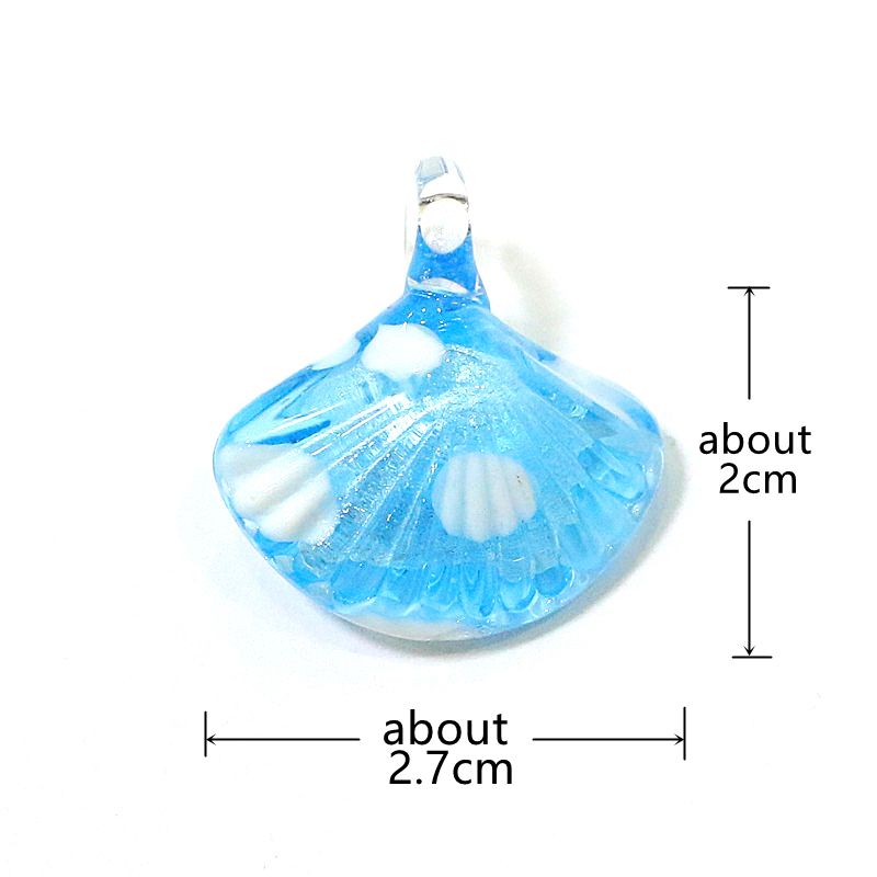 カラフルなミニ貝殻チャームガラスペンダントかわいい海洋生物の - Marine Aquarium Mini のレビューと価格