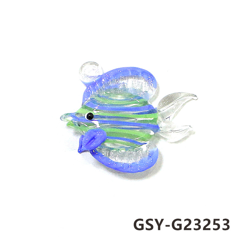 手作りの熱帯魚ミニチュア彫刻2点セットガラスペンダント水族館 - Marine Aquarium Mini のレビューと価格