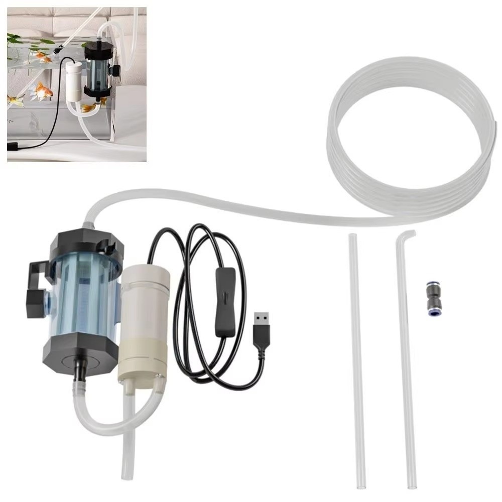 USB電源式水槽水交換機 280GPH 低騒音 魚タンク糞便 - Marine Aquarium Vacuum のレビューと価格