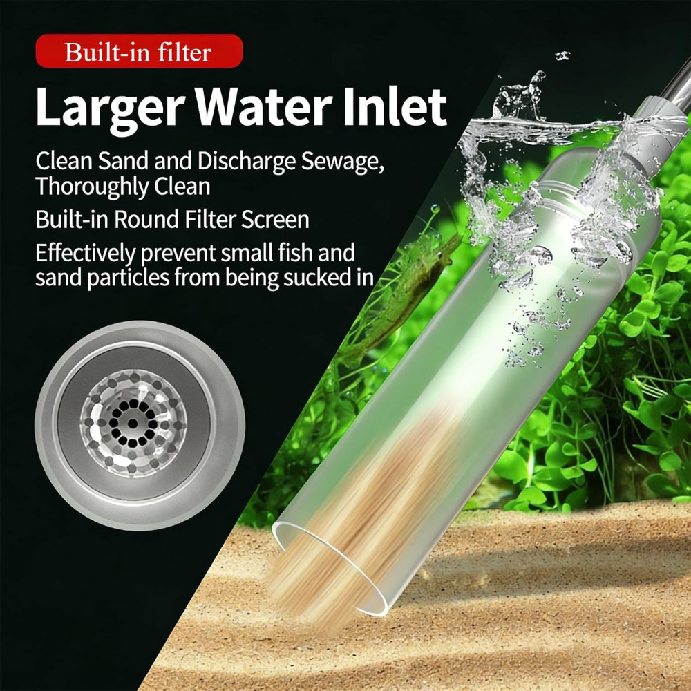 1.7m水槽クリーナー水槽真空サイフォンポンプクリーナーツー - Marine Aquarium Vacuum のレビューと価格